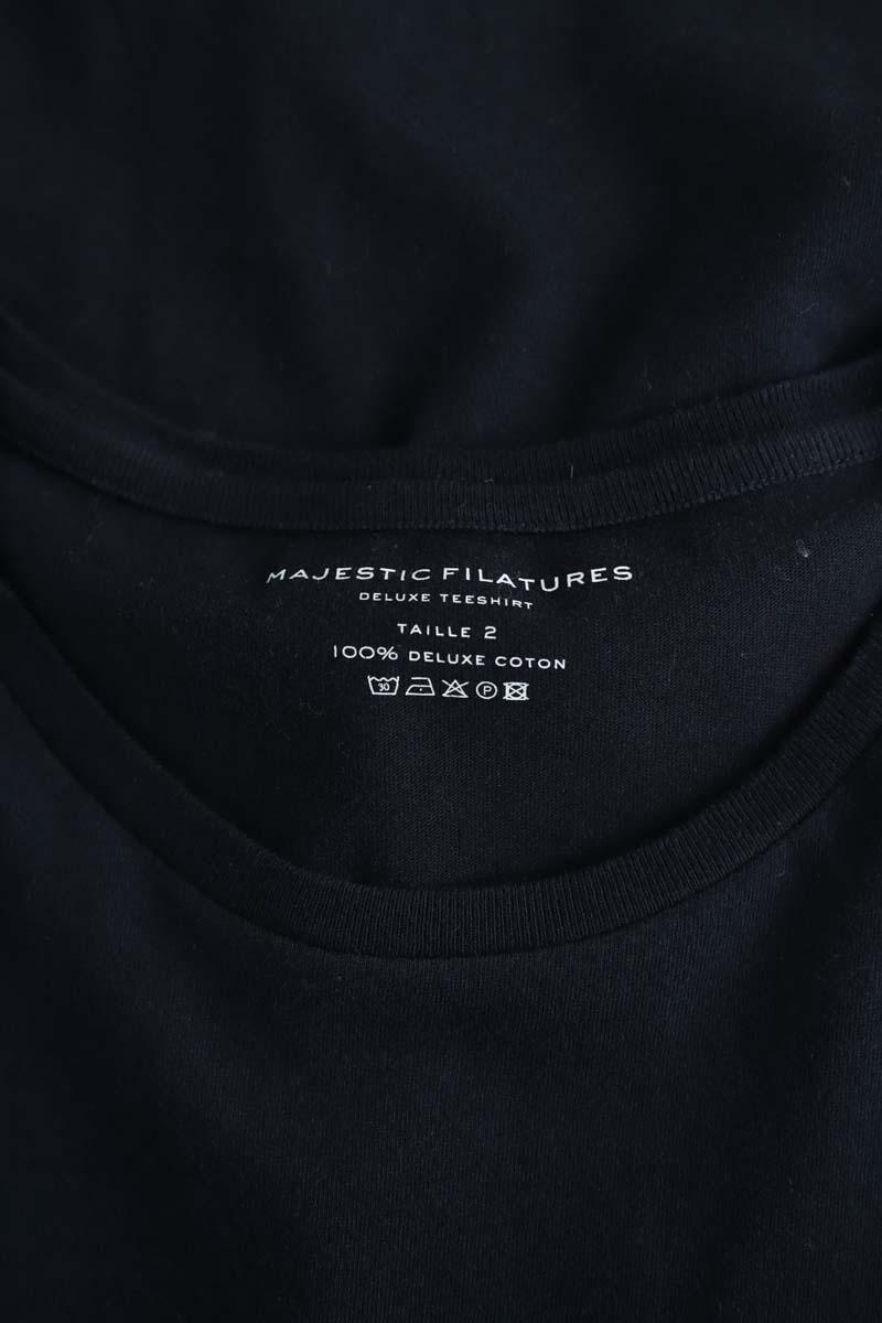 T-shirt Majestic Filatures  Bleu