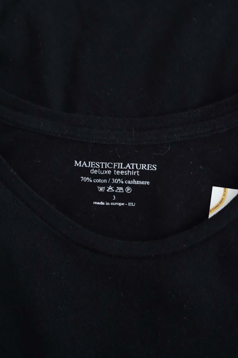 T-shirt Majestic Filatures  Noir