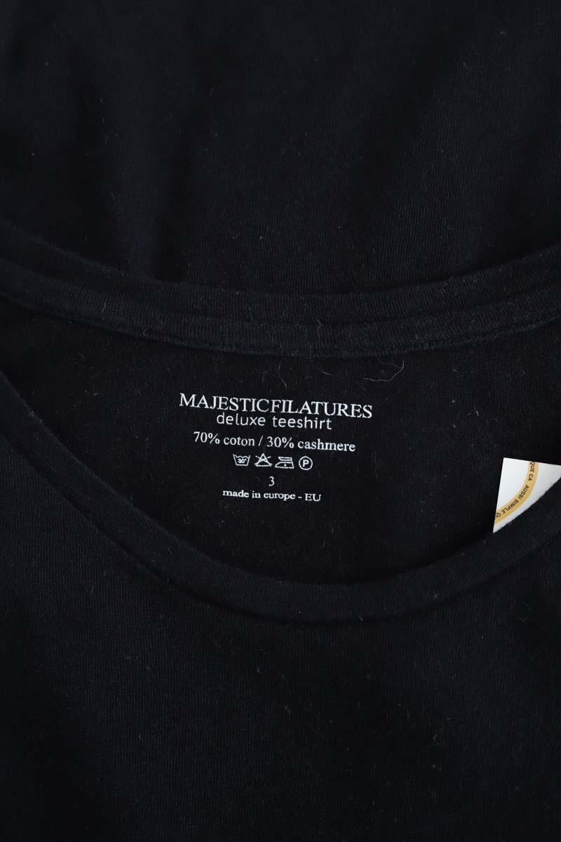 T-shirt Majestic Filatures  Noir