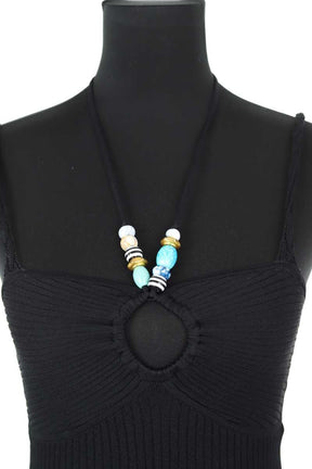 Top sans manche Tresse  Noir