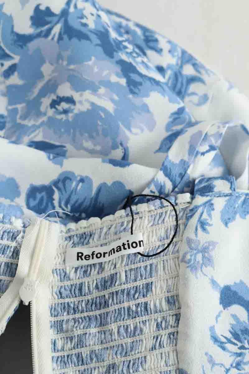 Top sans manche Reformation  Bleu