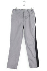 Pantalon droit en coton gris