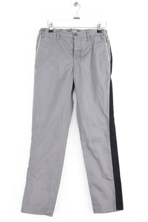 Pantalon droit en coton gris