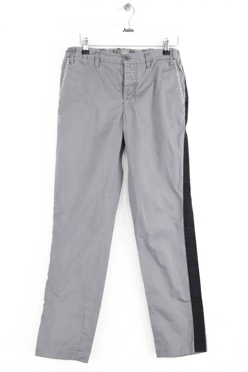 Pantalon droit en coton gris