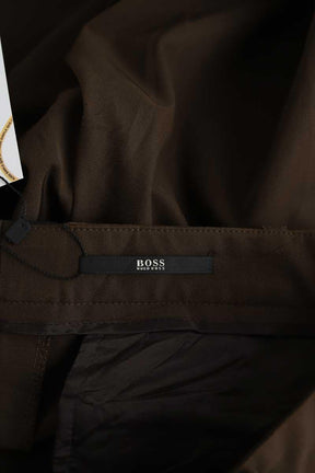 Pantalon droit Boss  Marron