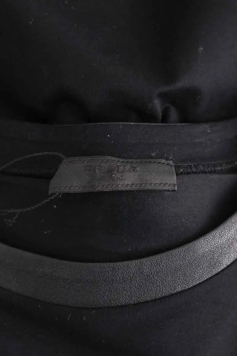 T-shirt Prada Noir en Cuir