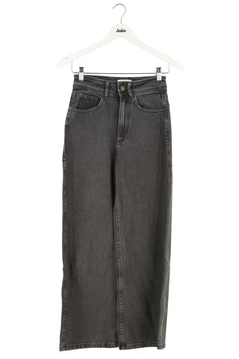 Jean large Sézane Anthracite en Coton, taille XS - Seconde Main
