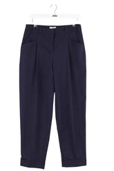 Pantalon droit Claudie Pierlot Bleu en Laine, taille L - Seconde Main