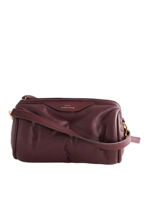 Sac à bandoulière Anya Hindmarch Chubby Barrel Bordeaux en Cuir - Seconde Main