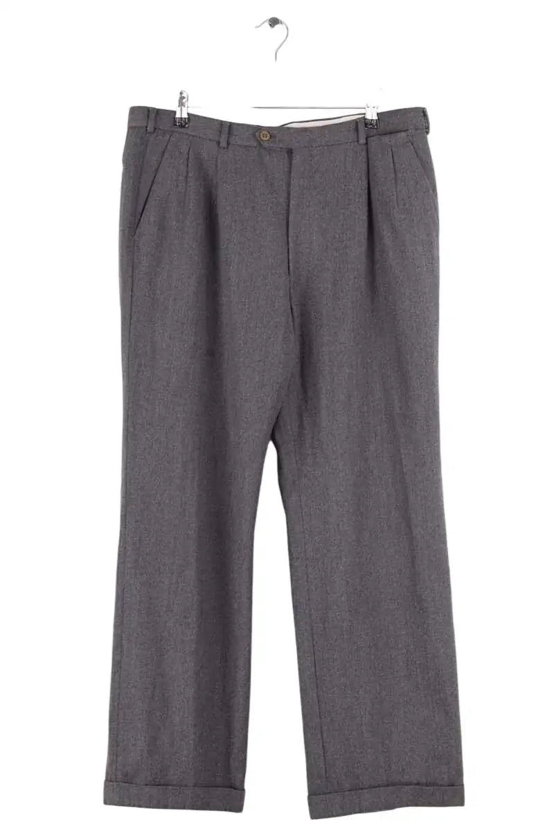 Pantalon droit Burberry Gris en Laine, taille L - Seconde Main
