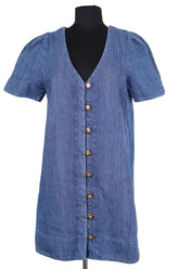 Robe Sézane Bleu en Coton, taille M - Seconde Main