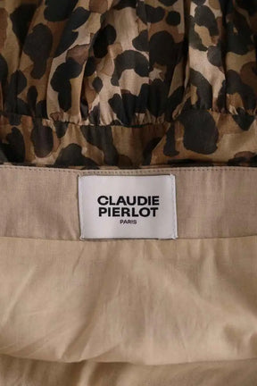 Mini jupe Claudie Pierlot Camel en Coton