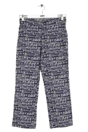 Pantalon droit Burberry Anthracite en Coton, taille M - Seconde Main