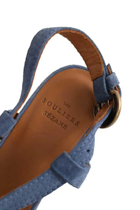 Sandales Sézane Bleu en Daim