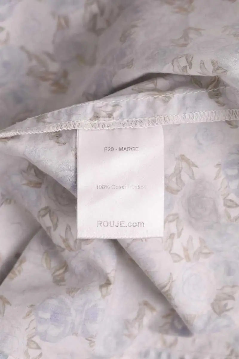 Robe Rouje Bleu en Coton