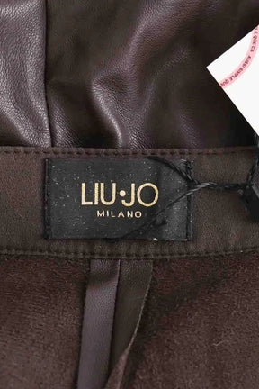 Pantalon droit Liu Jo Marron en Synthétique