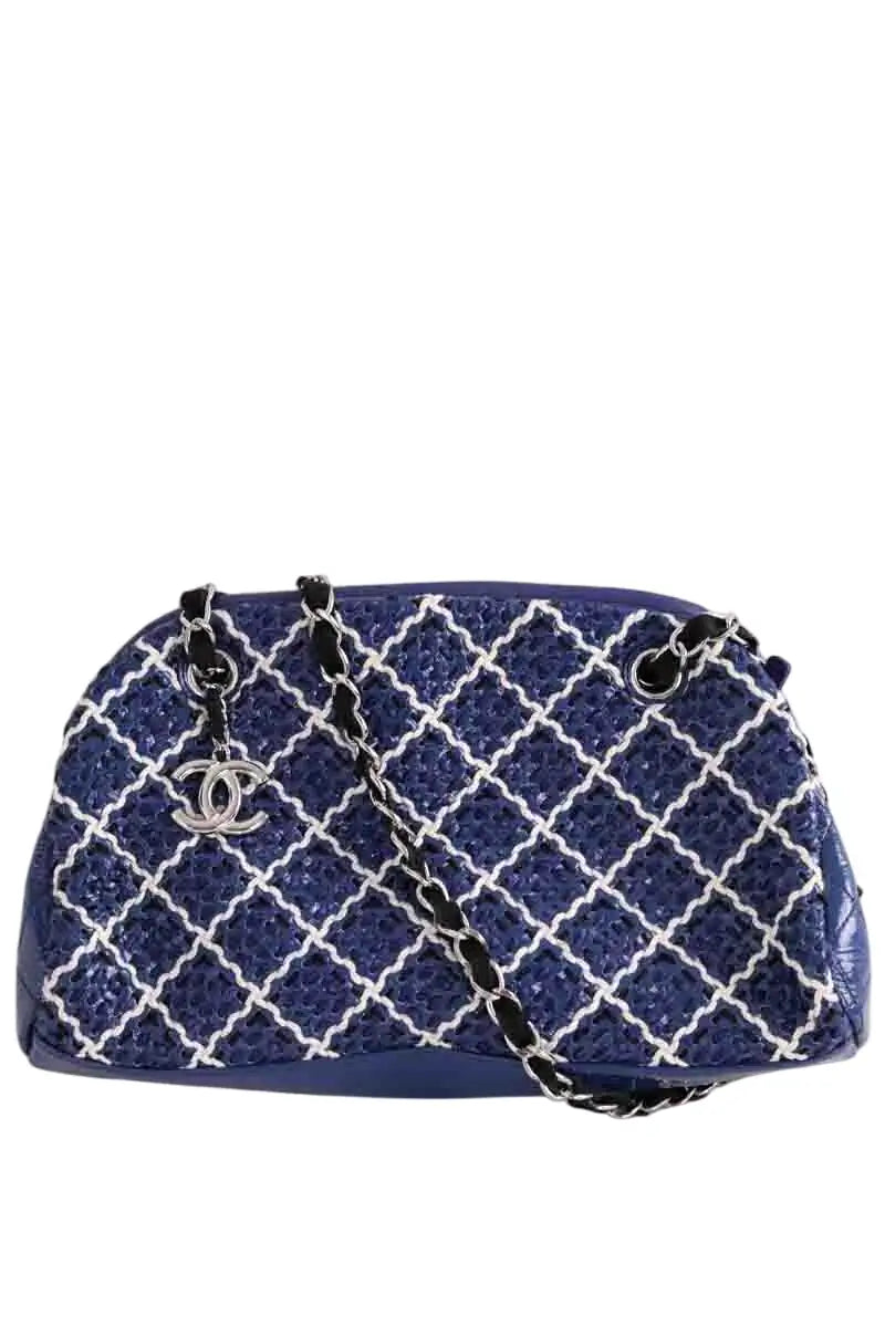 Sac porté épaule Chanel Just Mademoiselle Bleu en Cuir - Seconde Main