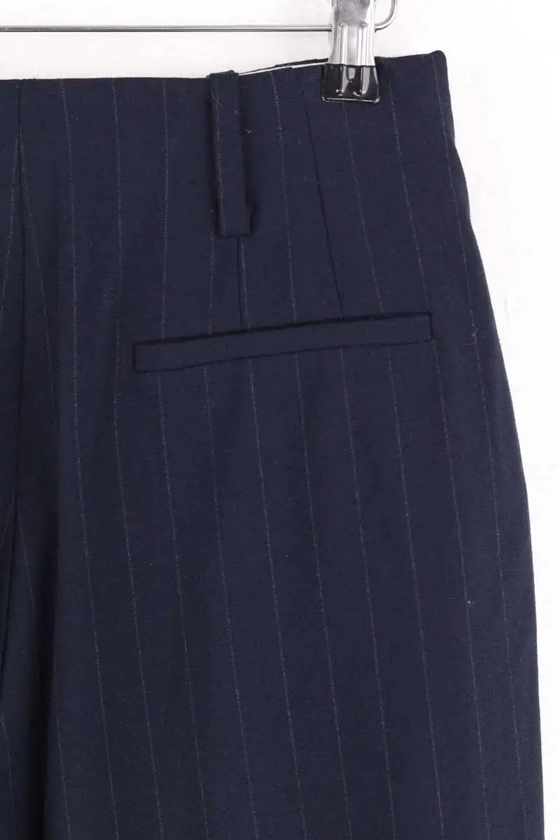 Pantalon large Sandro Marine en Synthétique