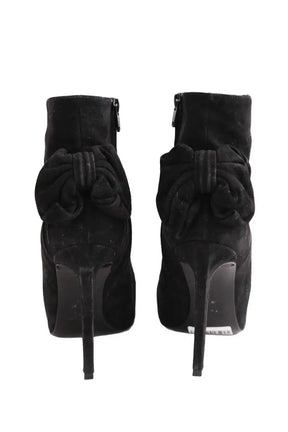 Talons Saint Laurent Noir en Daim