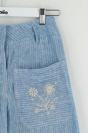 Pantalon large Louise Misha  Bleu