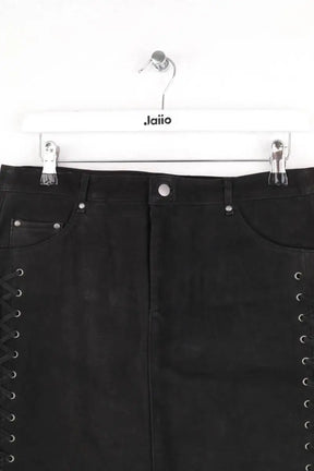 Jupe The Kooples Noir en Daim
