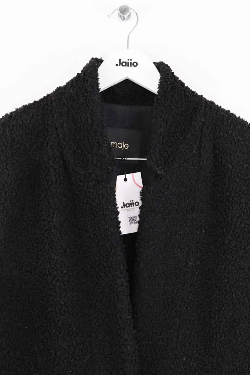 Manteau Maje Noir en Synthétique