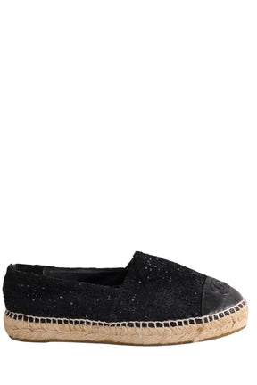 Espadrilles Chanel Noir en Tissu, taille 38 - Seconde Main