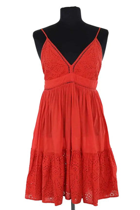 Robe Maje Orange en Coton, taille M - Seconde Main