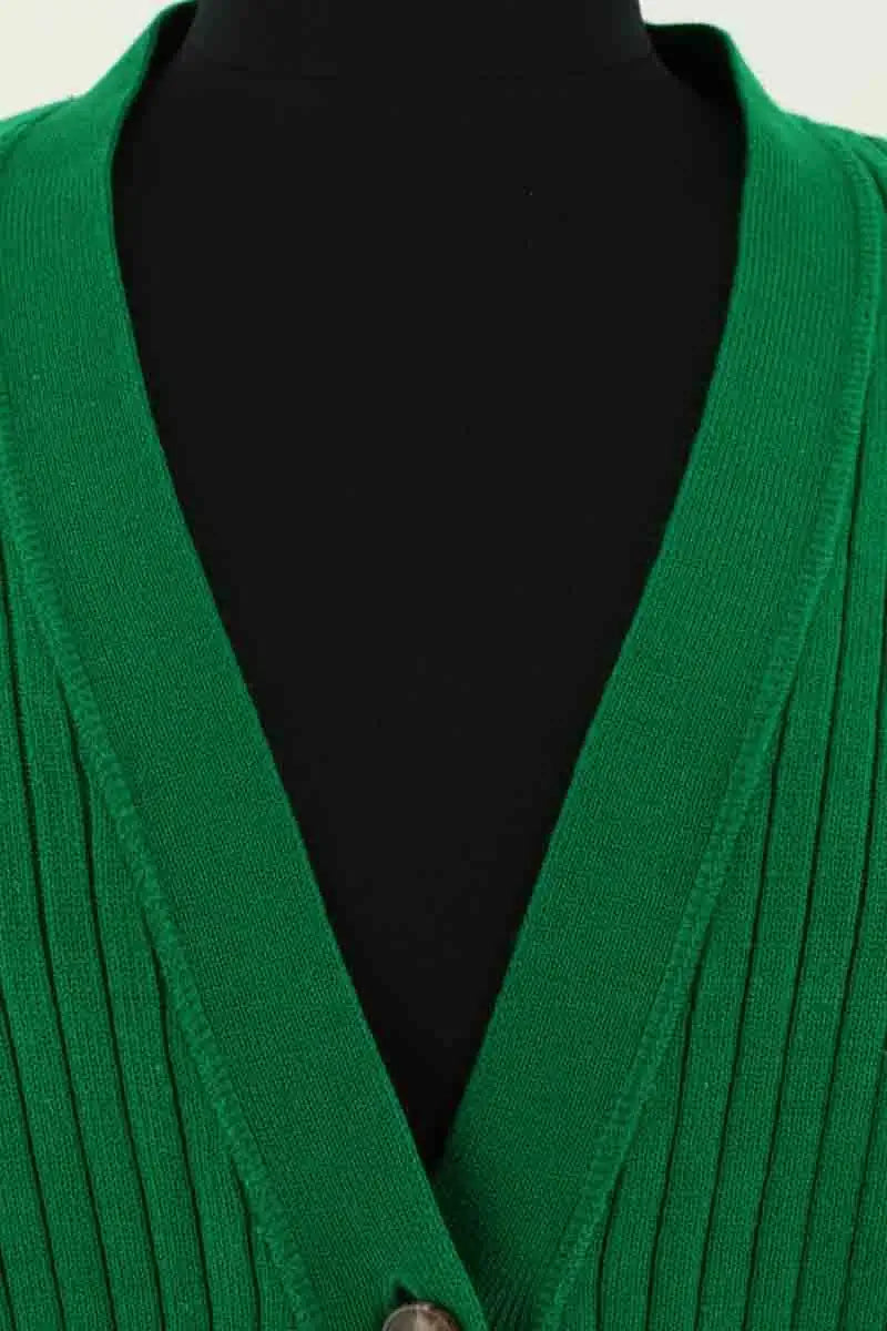 Cardigan Make My Lemonade Vert en Laine