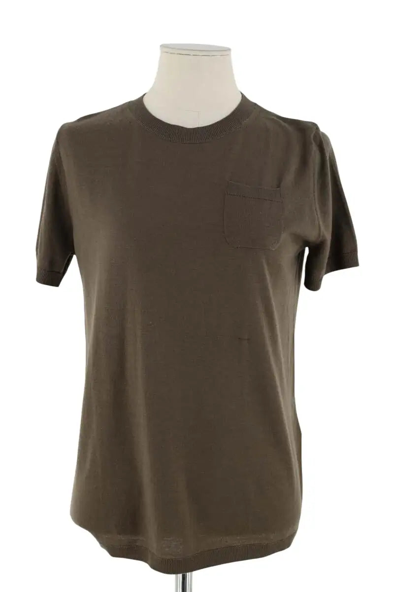 Top Max Mara Marron en Synthétique, taille M - Seconde Main