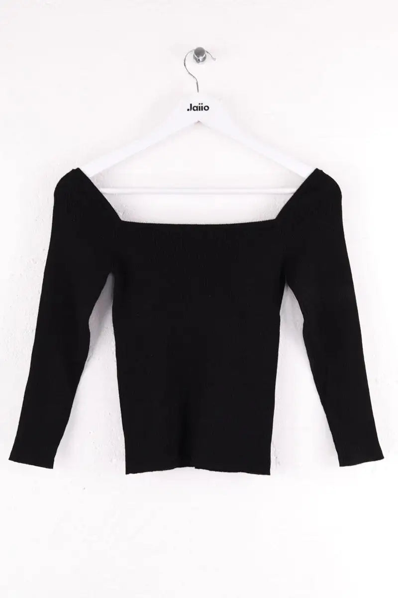 Top Mirae Paris Charlotte Noir en Viscose