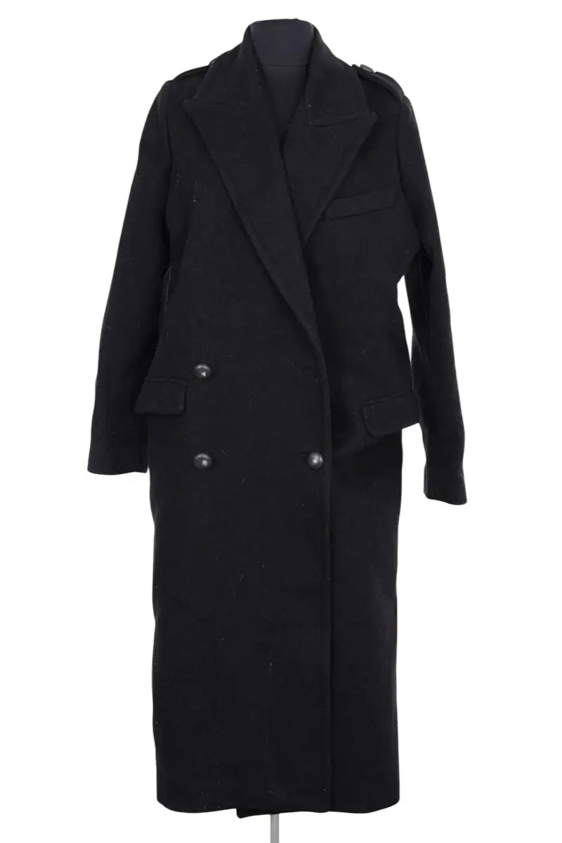 Manteau Iro Noir en Laine, taille L - Seconde Main