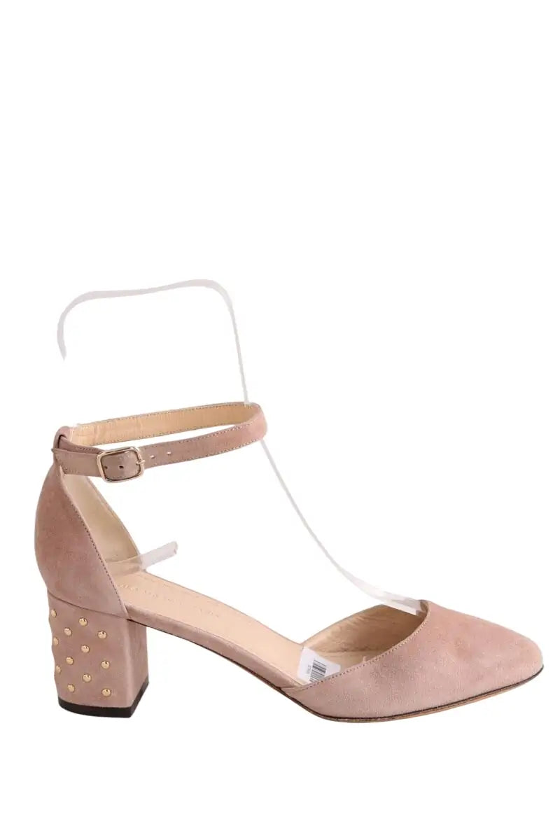 Talons Tila March Rose en Daim, taille 38 - Seconde Main