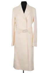 Manteau Valentino Valentino Light Beige Virgin Wool & Cashmere Coat Beige en Laine, taille S - Seconde Main