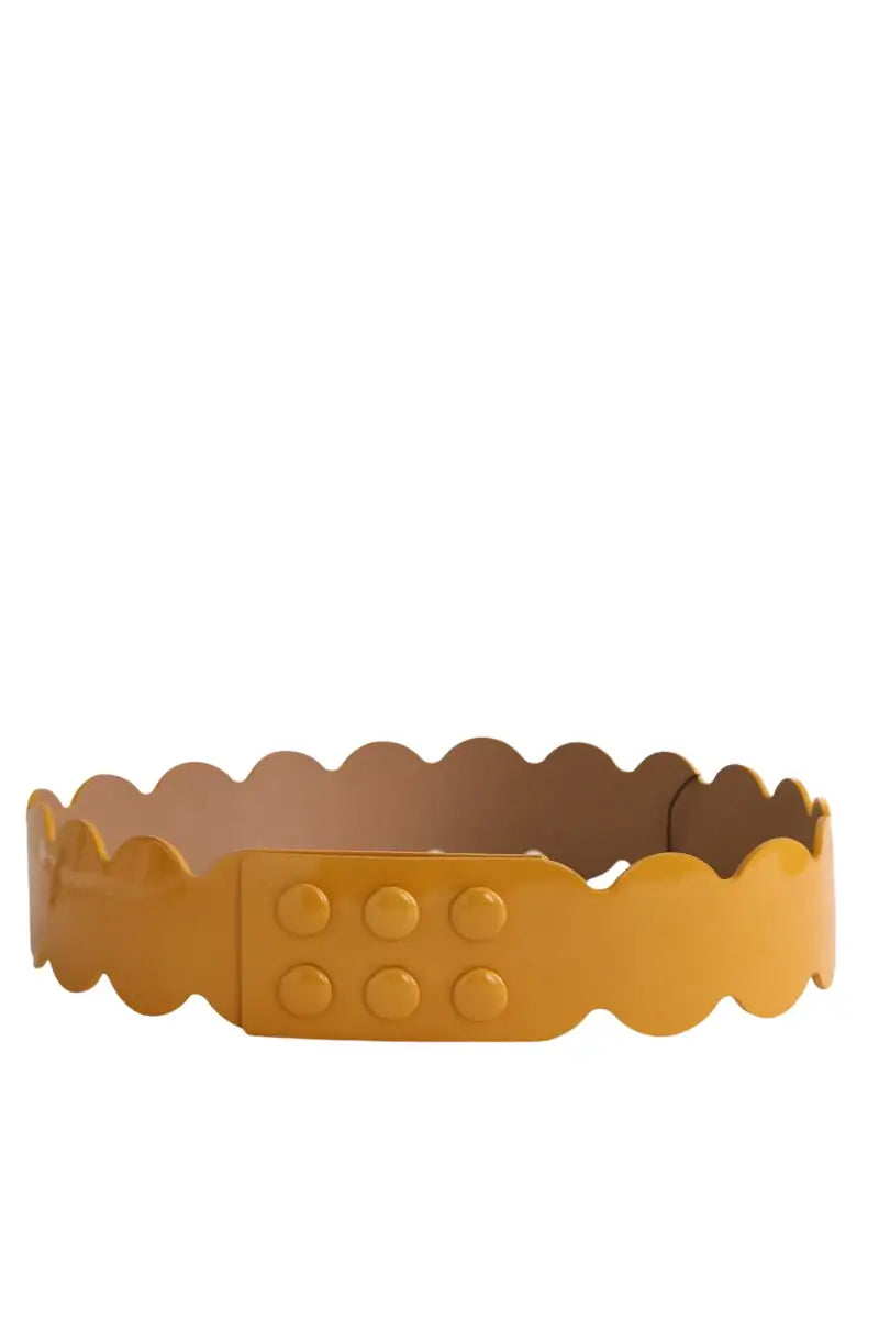 Ceinture en cuir Paule Ka Jaune en Cuir verni, taille M - Seconde Main