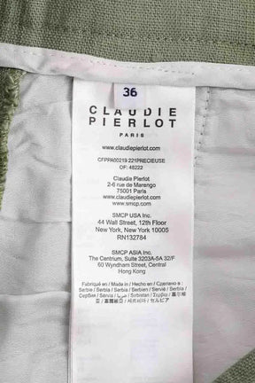 Pantalon Claudie Pierlot Vert en Viscose