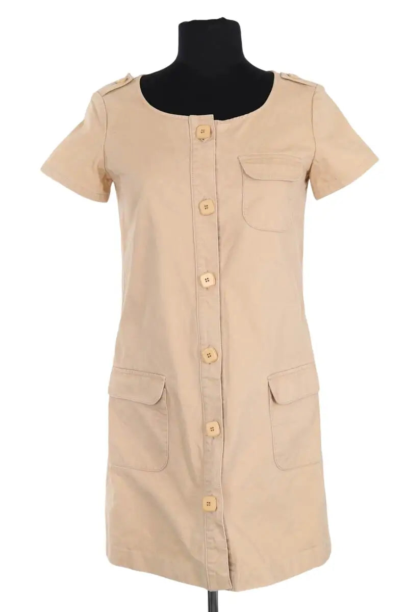 Robe APC Camel en Coton, taille XS - Seconde Main