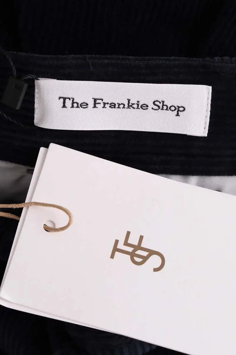 Pantalon droit The Frankie Shop Marine en Coton