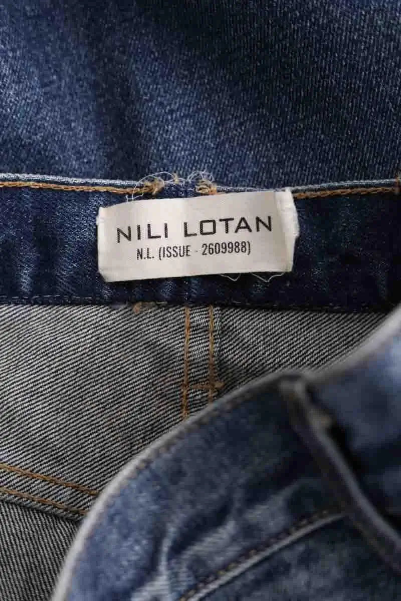 Jean droit Nili Lotan Bleu en Coton