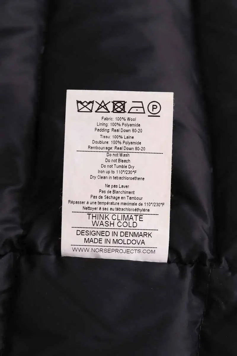 Doudoune Norse Projects Anthracite en Fourrure