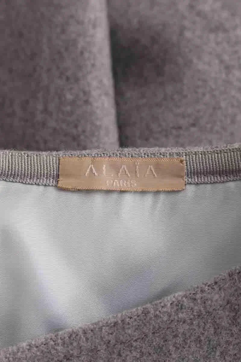 Jupe Alaïa Gris en Laine