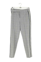 Pantalon droit Tommy Hilfiger Gris en Synthétique, taille XS - Seconde Main