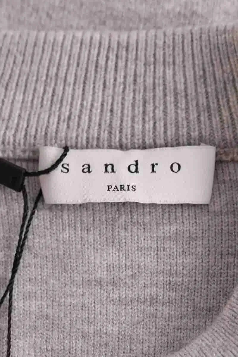 Pull Sandro Gris en Laine