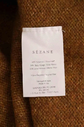 Pull Sézane Marron en Laine