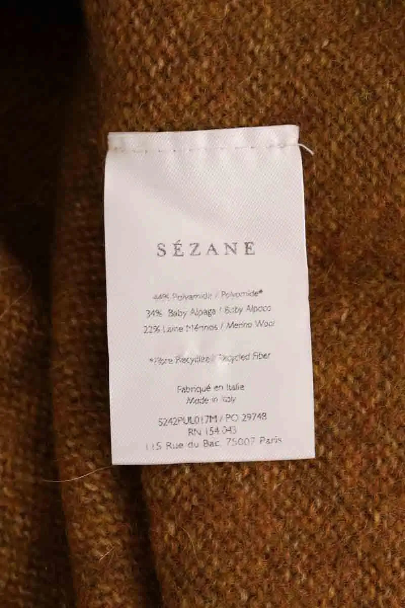 Pull Sézane Marron en Laine
