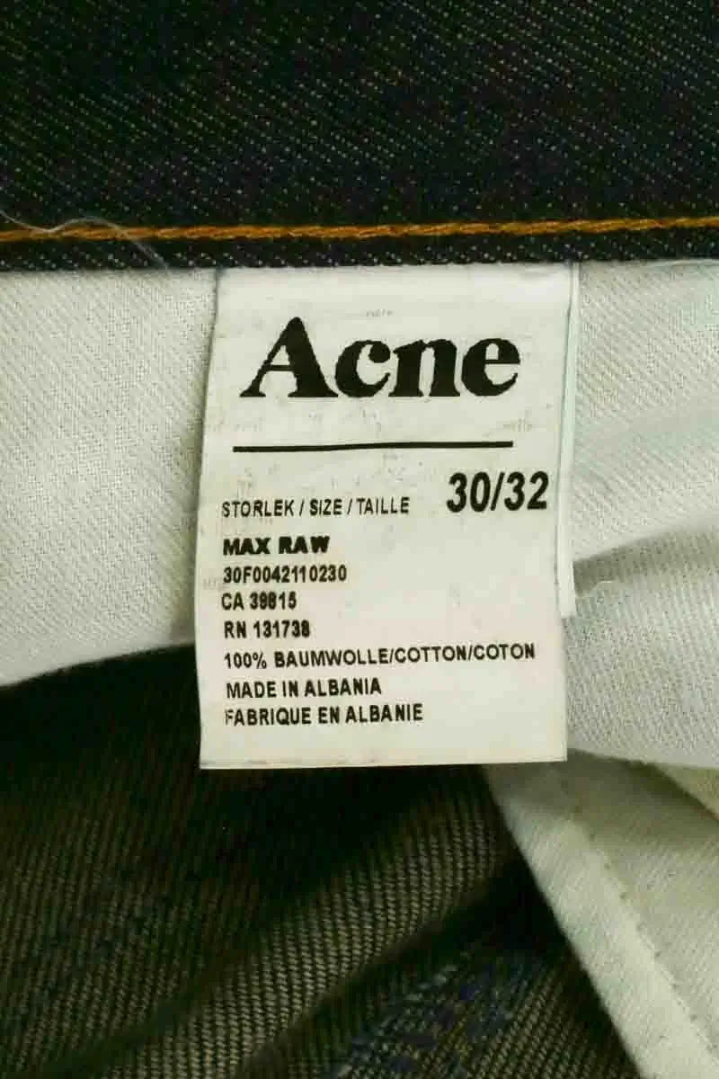 Jean droit Acne Studios Bleu en Coton