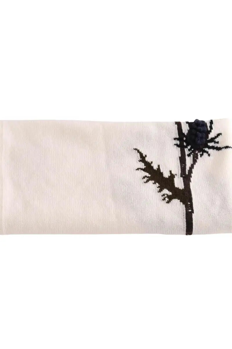 Foulard Barrie Flower bubble foulard Blanc en Cachemire - Seconde Main