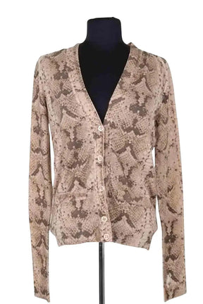 Cardigan Yves Saint Laurent Marron en Laine, taille S - Seconde Main