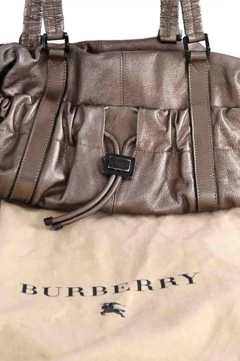 Sac à main Burberry Argent en Synthétique