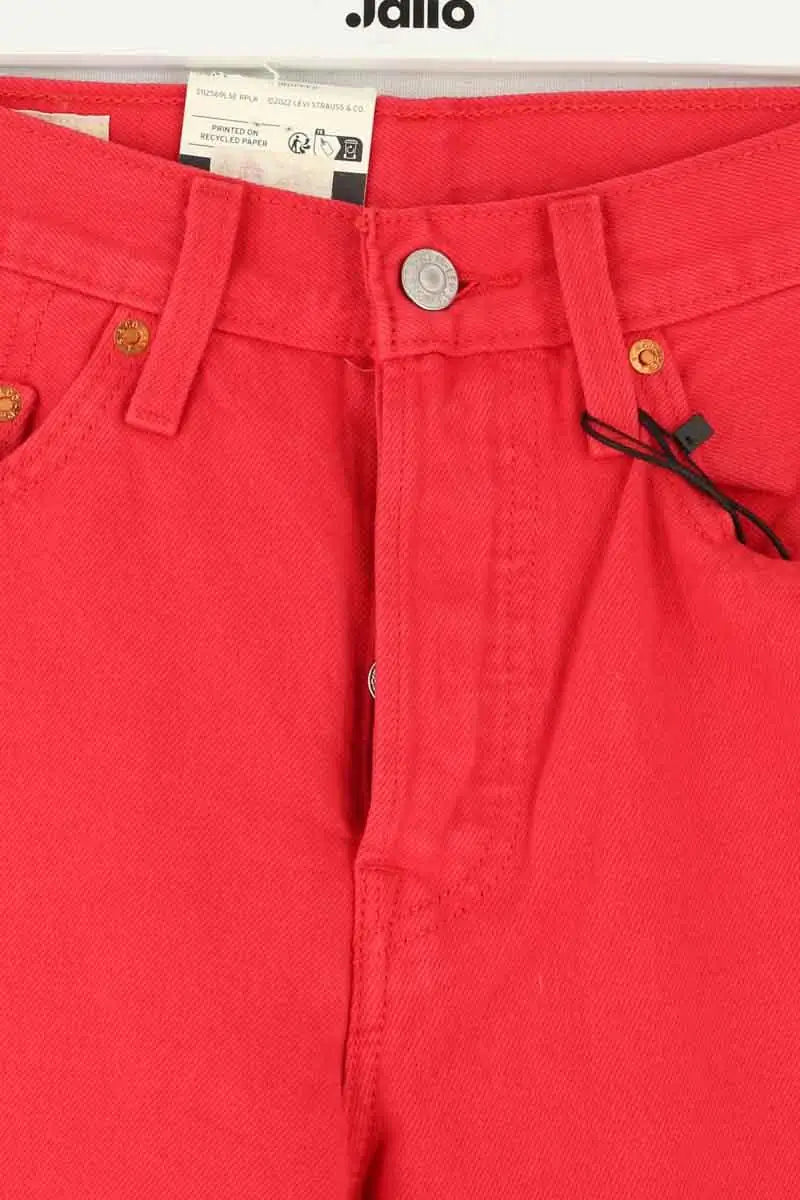 Jean droit Levi's 501 Rouge en Coton